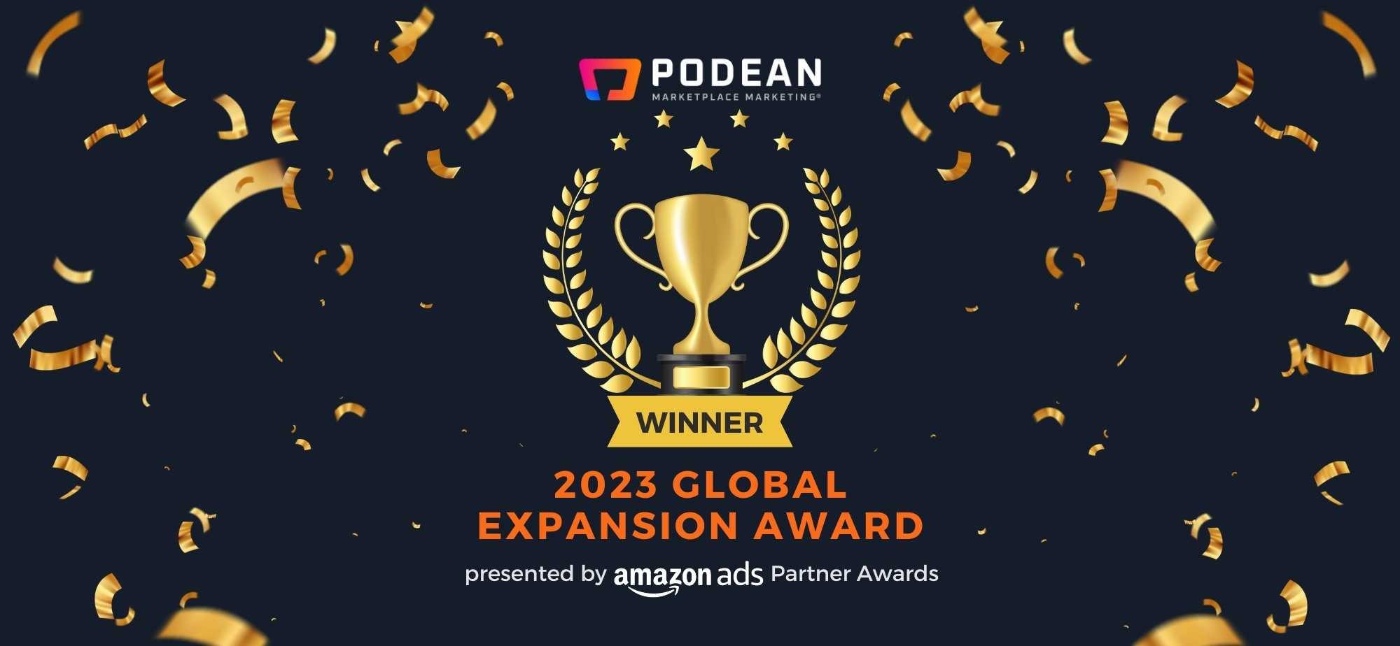 Podean named winner of Global Expansion Award presented by Amazon Ads 2023 Partner Awards